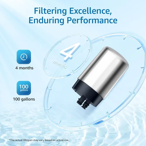 Vista 4 de Filterlogic FF27S Filtro de grifo, repuesto para filtro Brita®, sistema de filtración de agua Brita® 36311, FR-200, FF-100, 100 galones, cromo
