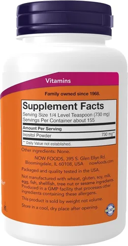Vista 2 de NOW Foods Inositol Pure Powder, 4oz - Paquete de 2