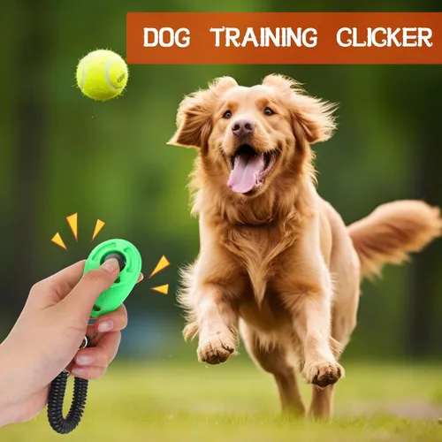 Vista 4 de Kigeli 30 unidades de clicker de entrenamiento de perros para mascotas con correa de muñeca para perro, gato, pájaro, suministros de entrenamiento