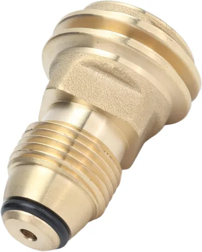 Vista 5 de Adaptador de accesorios de latón para tanque, conexión rápida con conexión hermética para válvula de cilindro de parrilla de gas, hecho