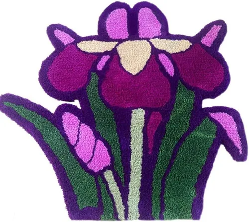 Vista 9 de Judy Dre am Alfombra de área con forma de flores de loto rosa, alfombra suave para bañera, cocina, baño, dormitorio, exterior, interior, 31 x 22