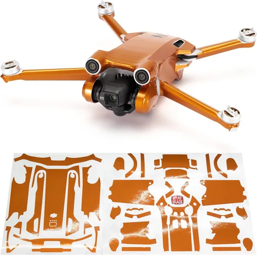 Vista 14 de WRAPGRADE Pegatinas de piel compatibles con DJI Mini 3 Pro Unidad principal (verde militar)