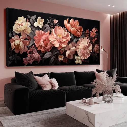 Vista 9 de Arte de pared con árboles para sala de estar; grandes pinturas artísticas en lienzo para dormitorio; cuadros en blanco y negro enmarcados