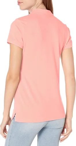 Vista 2 de Camiseta de polo Nautica para mujer, de manga corta, 5 botones, transpirable, 100% algodón