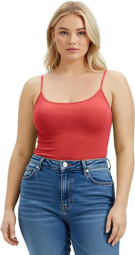 Vista 388 de Emmalise Camisola larga casual básica para mujer, con tirantes ajustables, top en capas
