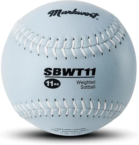 Vista 4 de Markwort Funda de cuero con peso de 12 pulgadas para softballs