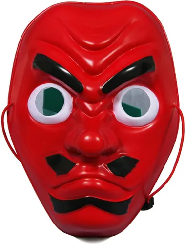 Vista 2 de Máscara japonesa de Tengu Noh Cosplay de PVC Demon Prajna tamaño completo para adultos disfraz de Halloween
