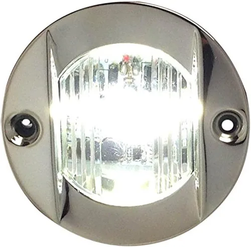 Vista 5 de Pactrade Marine Barco 3 pulgadas redondo popa interior luz LED popa ancla luz de acero inoxidable a prueba de salpicaduras montaje empotrado