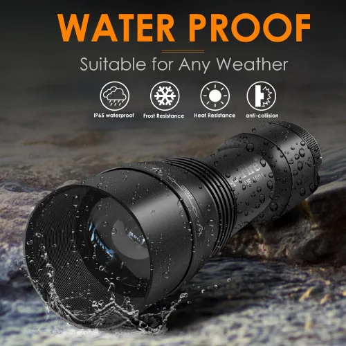 Vista 4 de Linterna iluminadora IR de 940 nm para alcance de visión nocturna, antorcha LED infrarroja con zoom recargable, función de memoria de 3 modos
