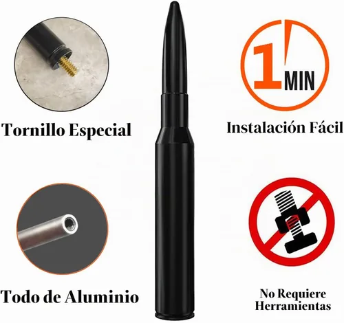 Vista 2 de Antena corta de aluminio de 4 pulgadas para Ford Ranger (1993-2012)