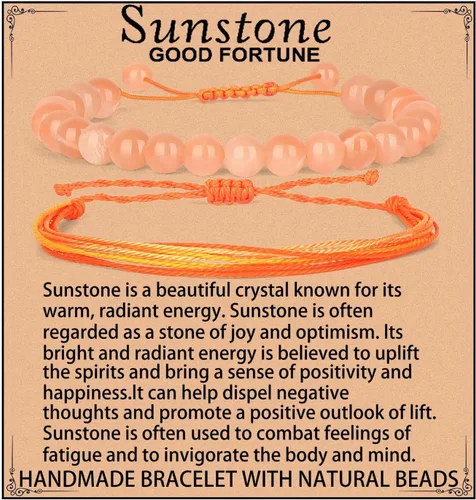 Vista 106 de LPBeads Pulsera de piedra natural hecha a mano de tamaño ajustable