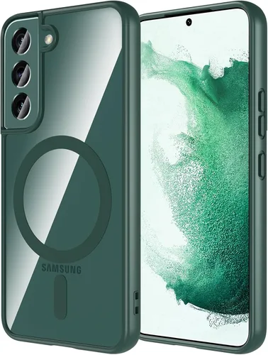 Vista 16 de Hensinple Funda Magnética para Samsung Galaxy S22, Funda para Teléfono Galaxy S22 [Compatible con MagSafe], Cubierta Magnética Transparente