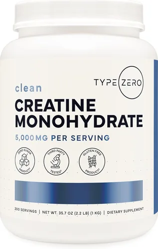 Vista 10 de Type Zero Monohidrato de creatina en polvo, 17.64 oz, sabor a frambuesa azul, sin gluten