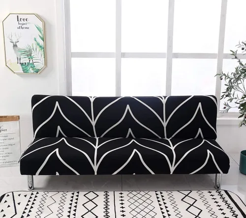 Vista 14 de ele ELEOPTION Funda de Sofá Cama sin Brazos Triangular Gris Funda Deslizable Elástica Fundas de Sofá Plegable Fundas de Sofá Fundas de Futón