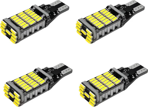 Vista 19 de 4 piezas de luces LED de reversa, 6500K de super brillo, 45SMD-4014 chipsets para bombilla de señal de giro, luces LED T15 de freno, de parada