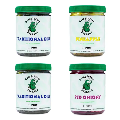 Vista 9 de Paquete de 4 variedades gourmet en escabeche, garbanzos, piña, judías verdes y cebollas rojas, sin azúcar, conservantes o colores artificiales