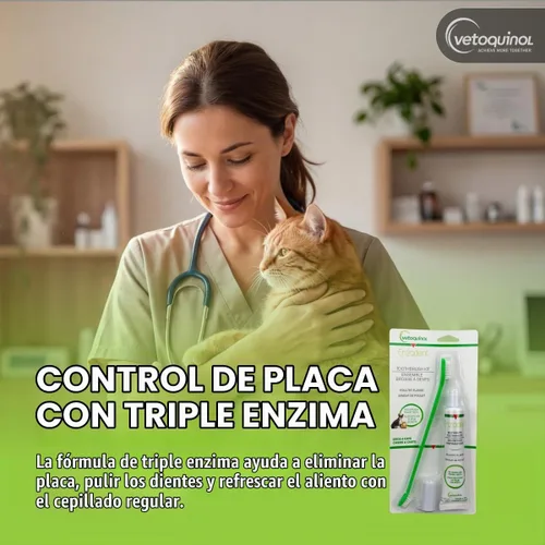 Vista 3 de Vetoquinol Enzadent Kit de pasta de dientes con cepillos para mascotas, 3.2