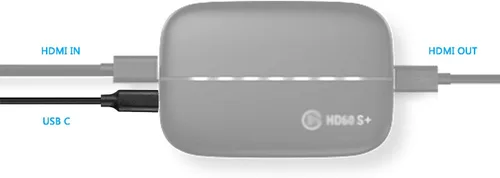 Vista 2 de Cable USB HD60 S, USB-C tipo C de sincronización de datos, cable de alimentación compatible con Elgato Game Capture HD60 S/4K60 S+ HD60 X Stream &