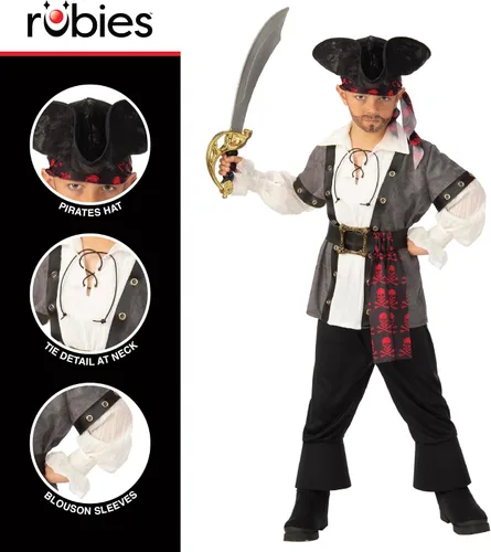 Vista 3 de Rubie's Boys Opus Collection - Disfraz de pirata para niño