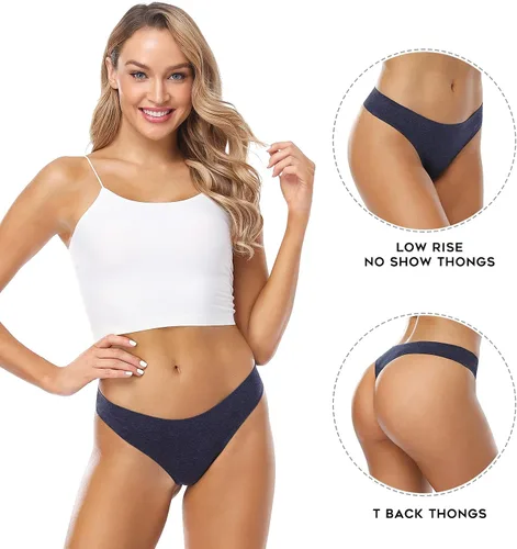 Vista 2 de Wealurre Tanga de algodón transpirable, ropa interior de tiro bajo