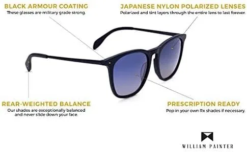 Vista 4 de William Painter Gafas de sol polarizadas The Oasis, para hombres y mujeres
