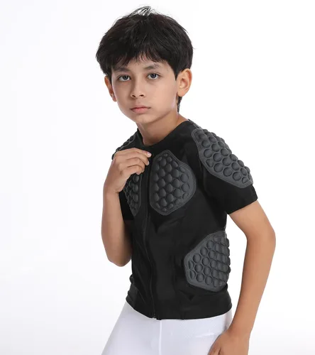 Vista 2 de Topeter Protector de pecho y costilla, camiseta protectora de paintball para niños y jóvenes