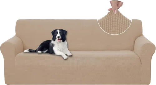 Vista 16 de U-NICE HOME Funda para sofá biplaza elástica, cubierta para sofá, funda para sillón, protector de muebles para sofá con 2 cojines, funda para sofá
