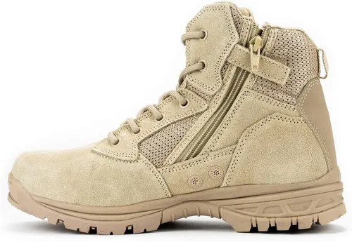 Vista 3 de Ryno Gear Botas tácticas de combate con forro CoolMax (Beige)