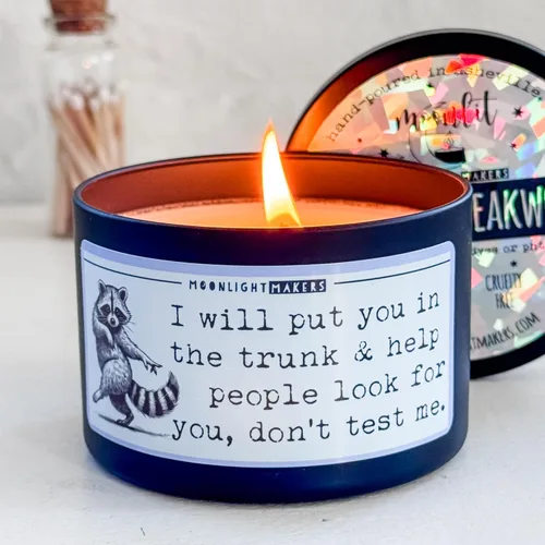 Vista 18 de Moonlight Makers Teacher's Last Nerve On Fire - Vela de cera de soja natural perfumada a madera de teca caribeña, hecha a mano, 25 horas