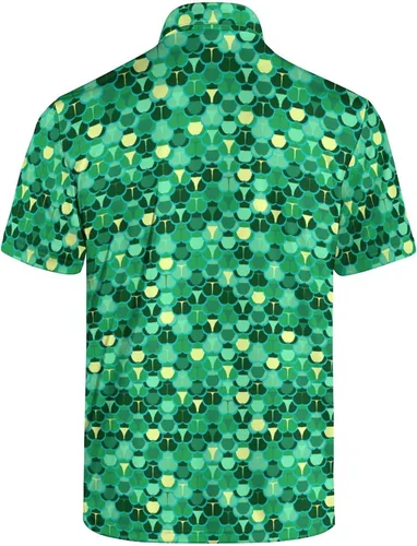 Vista 2 de Camisas polo divertidas para hombre de los años 80, camisas de golf de secado rápido que absorben la humedad, divertidas camisas polo de golf