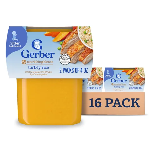 Vista 12 de Gerber Baby Food 2nd Foods, cena, puré de pollo con manzana, tubos de 4 onzas, paquete de 2 (paquete de 8)