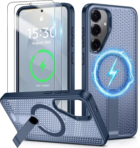 Vista 20 de Jshru para Samsung Galaxy S25 Plus / S24 Plus con [2 PIEZAS] protectores de pantalla HD, compatible con MagSafe