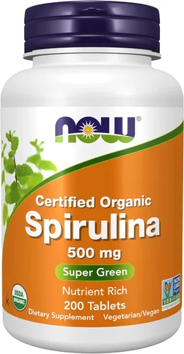 Vista 10 de Tabletas de espirulina orgánica de Now Foods, 7.33739E+11, 100, 1, 1