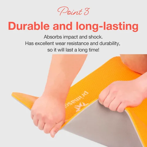 Vista 4 de Primasole Esterilla de yoga ecológica de 1/2 pulgada antideslizante para yoga, pilates, fitness en casa y gimnasio, 4 colores con funda
