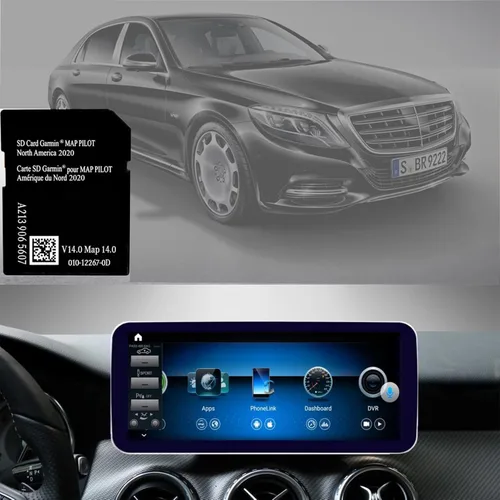 Vista 3 de Tarjeta SD de navegación compatible con Mercedes Garm./Pilot, Clase C Clase E GLC. Versión 14.0 (MAP 14.0) SOLO SE debe usar en el Audio 20
