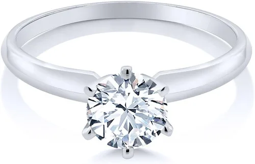 Vista 2 de Gem Stone King Anillo de compromiso de oro blanco de 14 quilates con corazones y flechas de zafiro blanco creado para mujer, solitario de compromiso