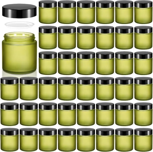 Vista 27 de Norme 24 Frascos de Vidrio de 4 oz con Tapas Herméticos Redondos a Prueba de Fugas Frascos Cosméticos Vacíos con Revestimientos Internos en la Tapa