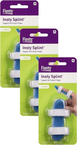 Vista 11 de Flents Férula Insty de 4 lados, protección de doble cara, acolchado de espuma, mediano Finger Splint for Trigger Finger, Fractures, Sprains &