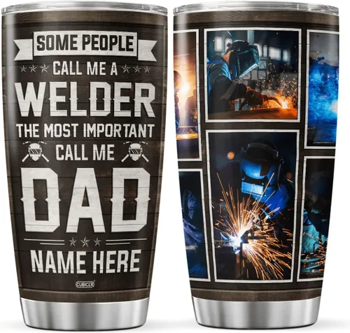 Vista 10 de CUBICER Vasos de café personalizados, taza de viaje de peluquero para papá, papá, abuelo, hombres, taza de acero inoxidable, fotos personalizadas