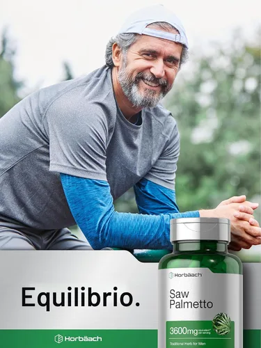Vista 6 de Horbäach Saw Palmetto Extract 120 cápsulas Fórmula sin OMG y sin gluten de Saw Palmetto Berries