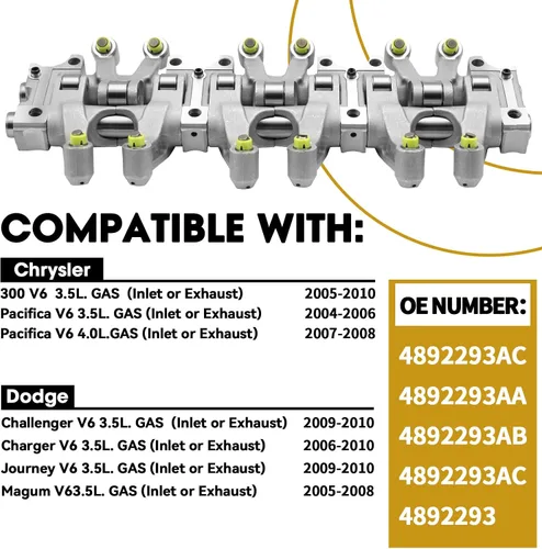 Vista 3 de Conjunto de elevador de eje de balancín compatible con Chrysler 300 2005-2010, Pacifica 2004-2008 y Dodge Charger 2006-2010, Challenger 2009-2010