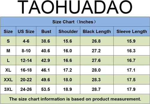 Vista 4 de TAOHUADAO Blusa de gasa de manga corta con cuello redondo y cuello redondo para mujer