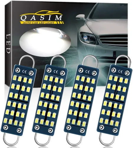 Vista 10 de Qasim 44mm (1.73") Bombilla LED de circuito rígido brillante azul, sin polaridad 12V 211-2 212-2 561 562 567 564 RL4410 Luz interior para espejo