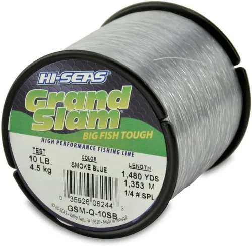 Vista 28 de HI-SEAS Línea de pesca de monofilamento Grand Slam - Fuerte y resistente a la abrasión en transparente, rosa, verde, azul humo, amarillo Amarillo