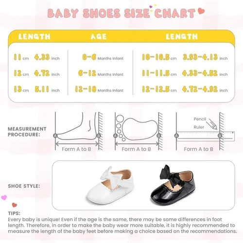 Vista 6 de CENCIRILY Zapatos planos Mary Jane para bebés y niñas, antideslizantes, suela suave, para antes de caminar, zapatos de vestir de boda
