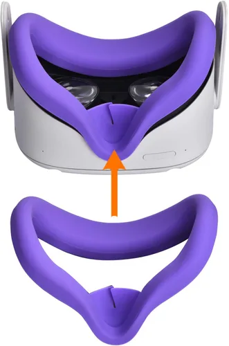 Vista 4 de XIAOGE Accesorios de control para Oculus Quest 2 con combo de cubierta facial accesorio de auriculares VR a prueba de sudor y anticolisión