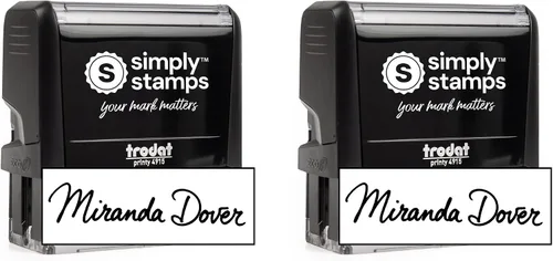 Vista 19 de Sello de firma personalizada - Insignia personalizada - Autoentintado - ¡Tu elección de 7 colores de tinta! (1, Grande)