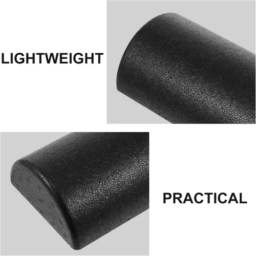 Vista 6 de Mikinona Epp - Rodillo de yoga negro para masaje muscular y rodillo de espalda y piernas para fitness, pilates, tejido profundo, liberación