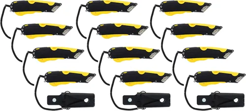 Vista 5 de Veltec EZ-2000 Cuchillo de utilidad para caja de seguridad, divisor de cinta en la parte posterior, ajuste de profundidad de 3 cuchillas, gatillo