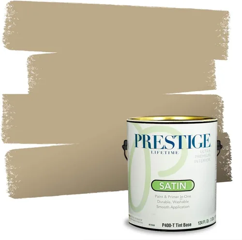 Vista 31 de PRESTIGE Pinturas de pintura exterior e imprimación en uno, 1 galón, plano, combinación comparable de Benjamin Moore* Manzanilla*